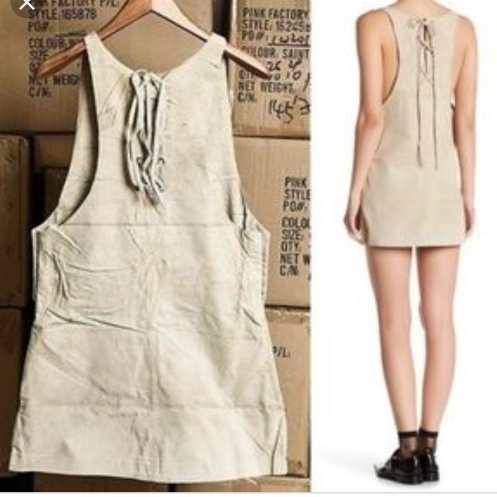 One Teaspoon Champion suede tan lace tunic dress
